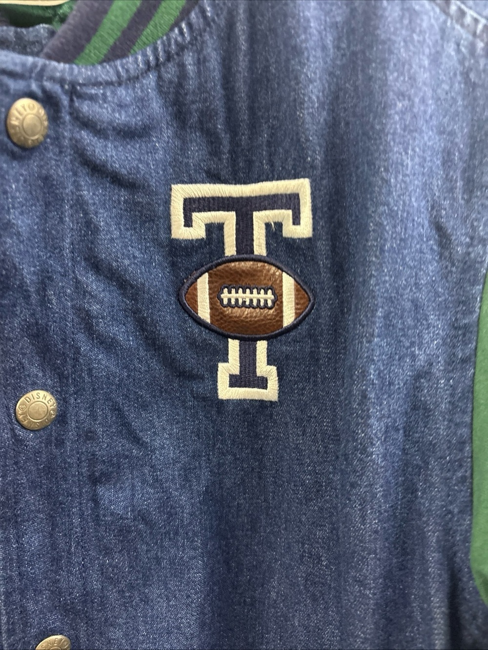 Vtg THE DISNEY STORE Tigger Original Denim Varsity Jacket Kids Youth Sz 10/12 - Picture 3 of 11